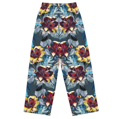 unisex wide-leg pants- TULIP FLOWERS