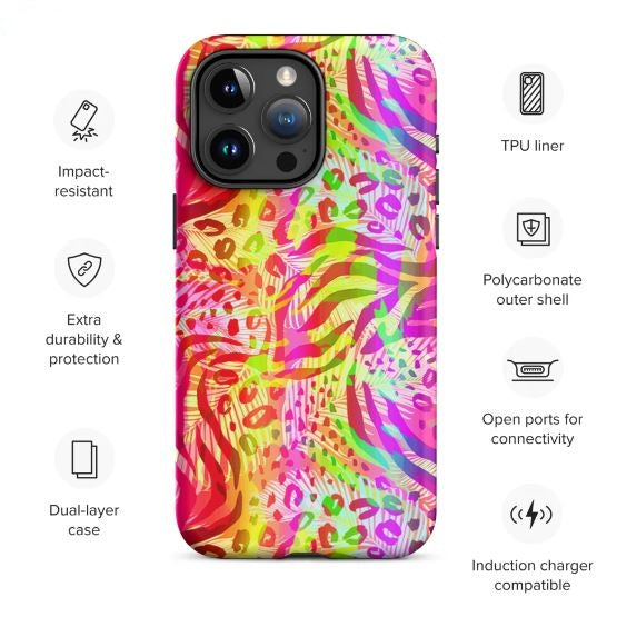 Tough Case for iPhone®- Animal Print Pattern 01