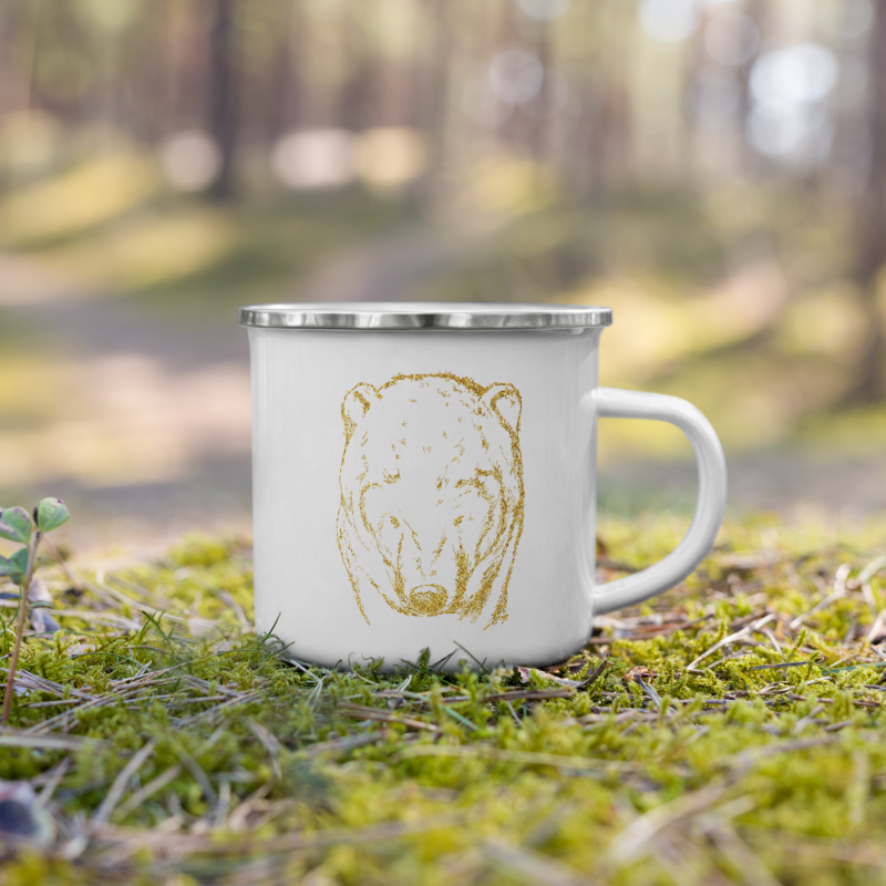 Enamel Mug- Golden Bear