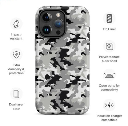 Tough Case for iPhone®- Camo Black
