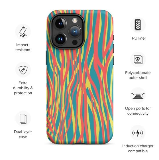Tough Case for iPhone®- Funky Zebra Pattern 03