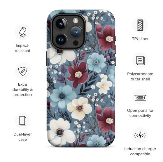 Tough Case for iPhone®- Floral Pattern II