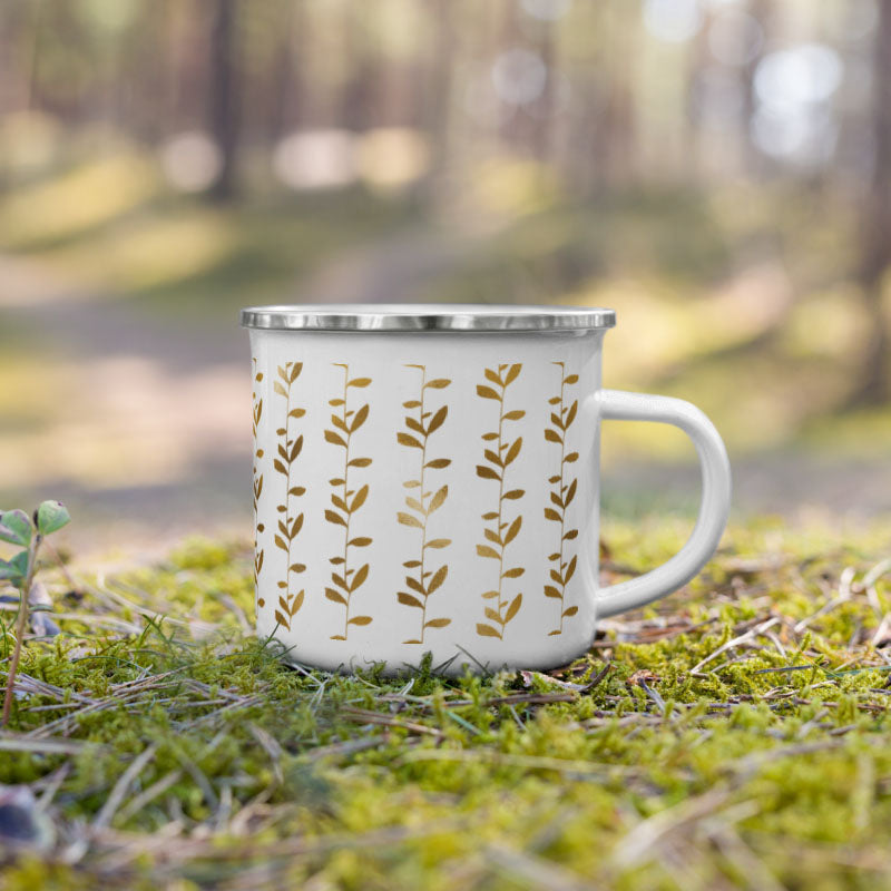 Enamel Mug- Golden Pattern I