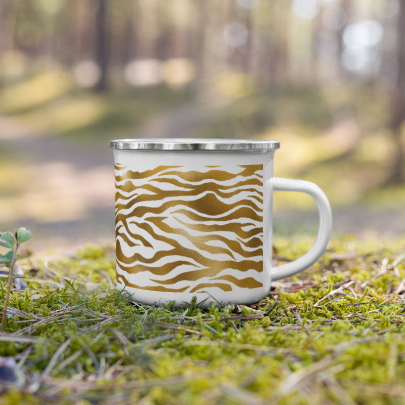 Enamel Mug- Golden Pattern VII