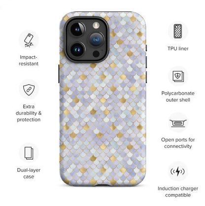 Tough Case for iPhone®- Mermaid Skin Purple