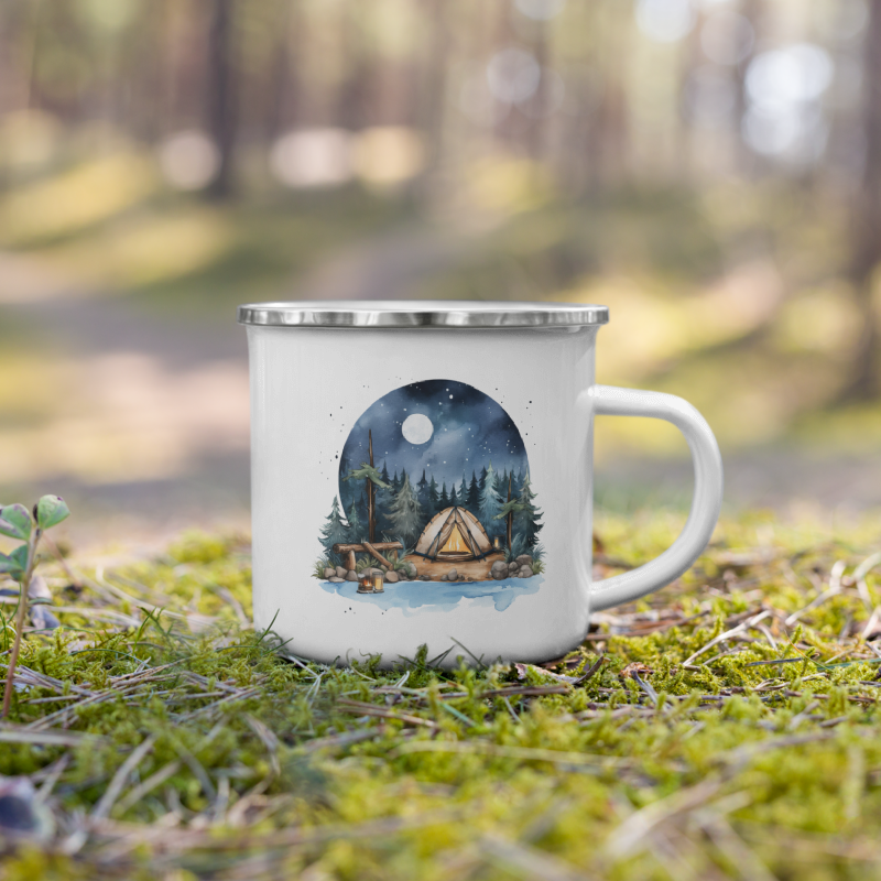 Enamel Mug- Summer Camping II