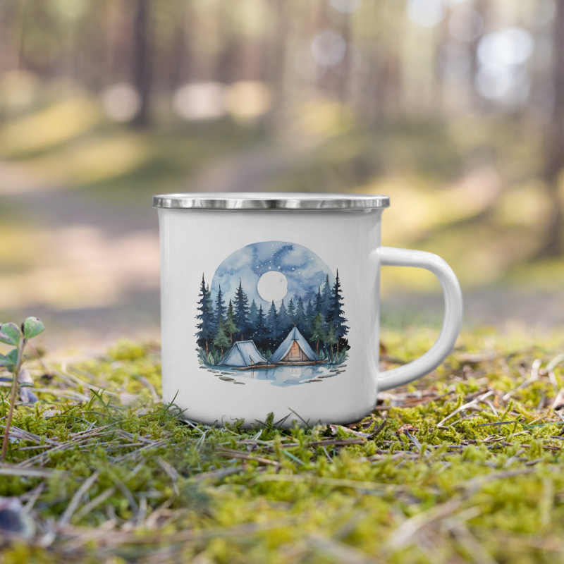 Enamel Mug- Summer Camping V