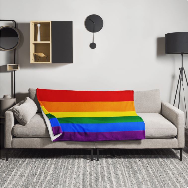 Throw Blanket- Rainbow (50inch x 60inch)