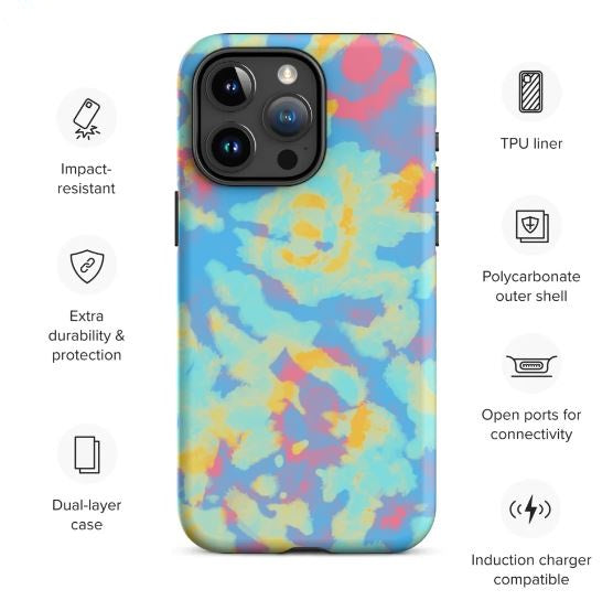 Tough Case for iPhone®- Tie Dye Hangloose 01