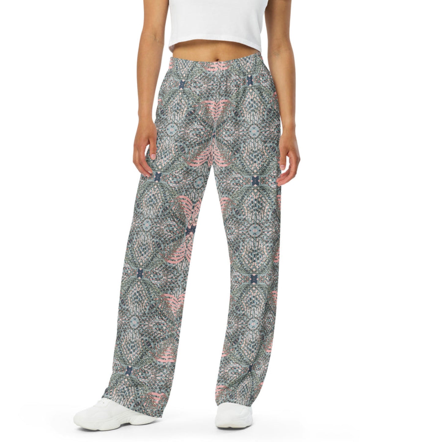 unisex wide-leg pants- Mandala chic IV