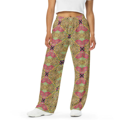 unisex wide-leg pants- Mandala chic VI