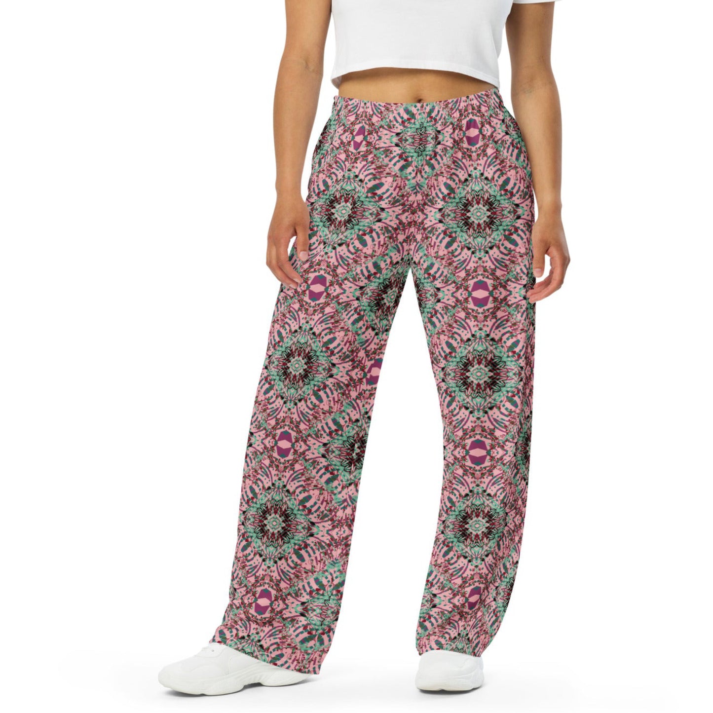 unisex wide-leg pants- Mandala chic IX