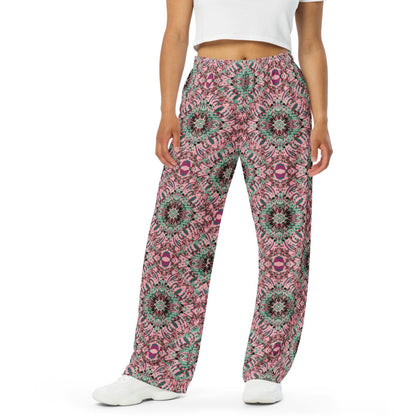 unisex wide-leg pants- Mandala chic IX