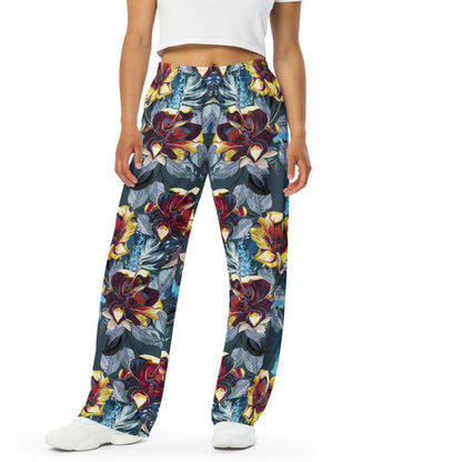 unisex wide-leg pants- TULIP FLOWERS