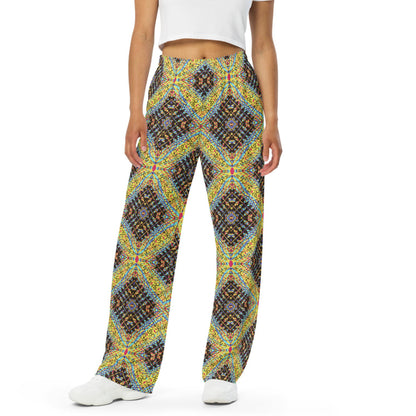 unisex wide-leg pants- Mandala chic VII