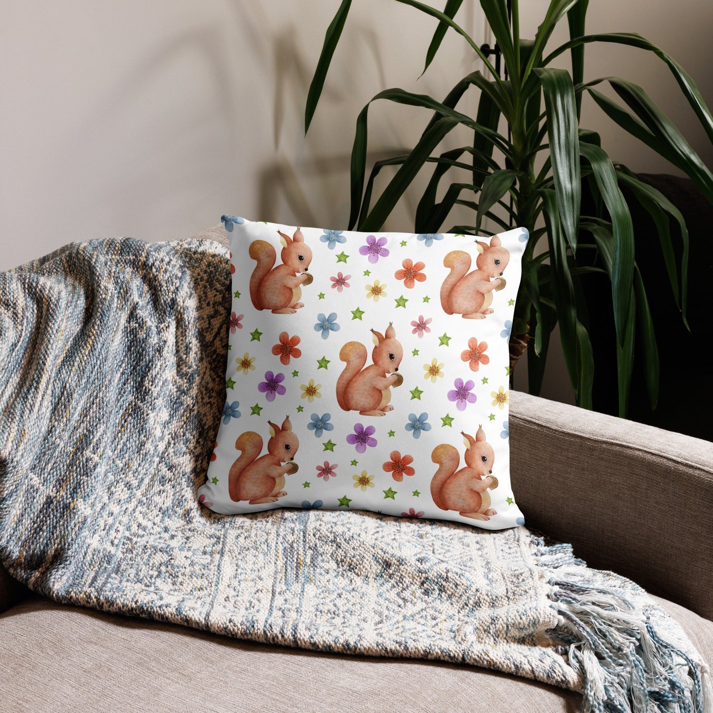 Pillow Case- Squirrels