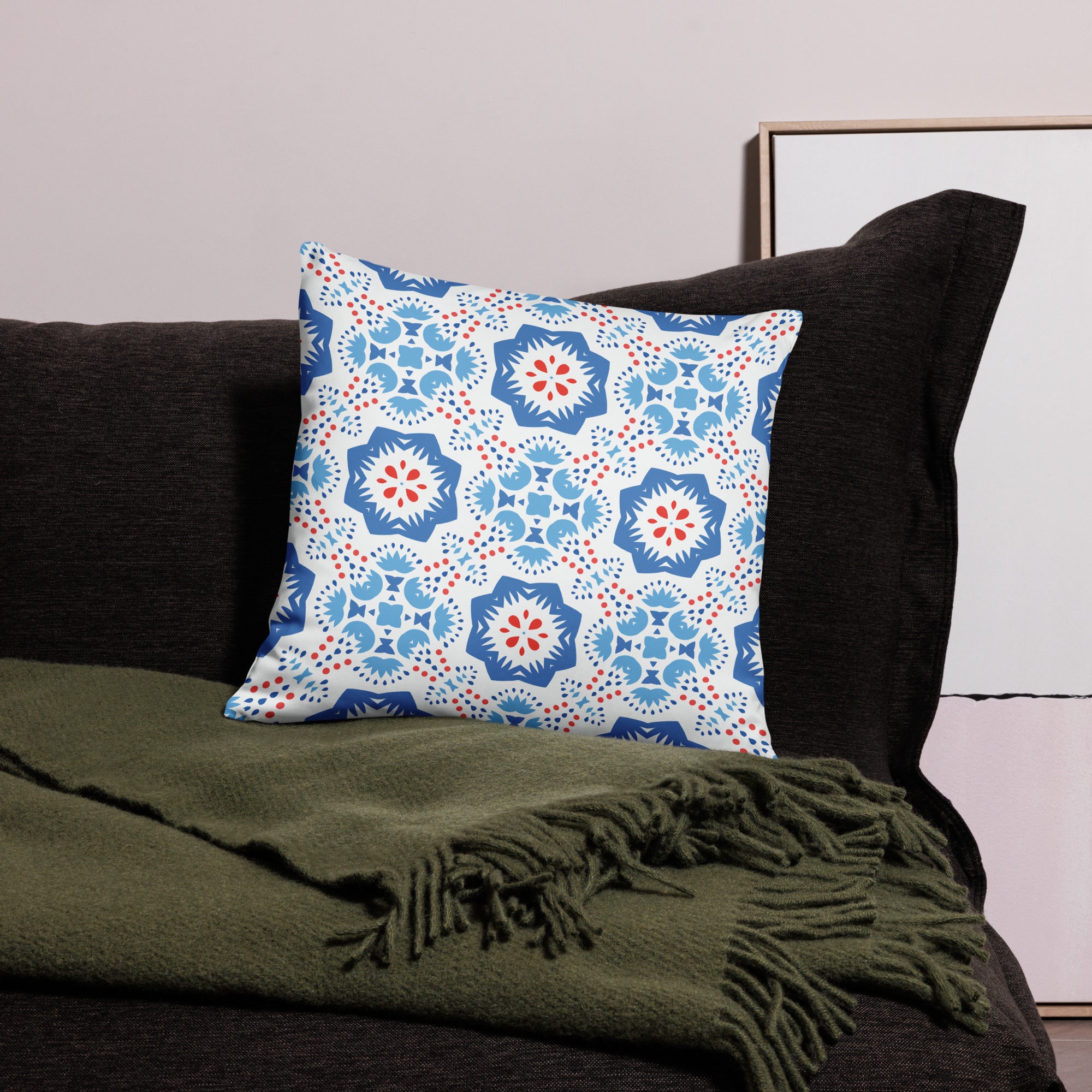 Pillow Case- Floral Geometric