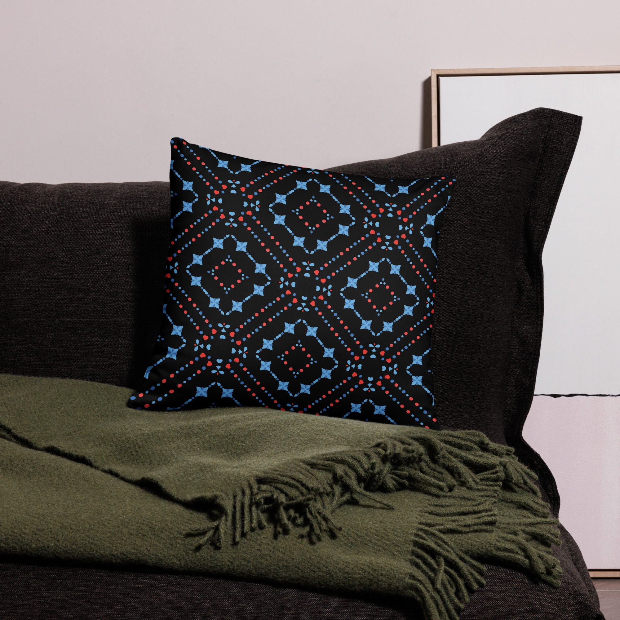 Pillow Case- Floral Geometric