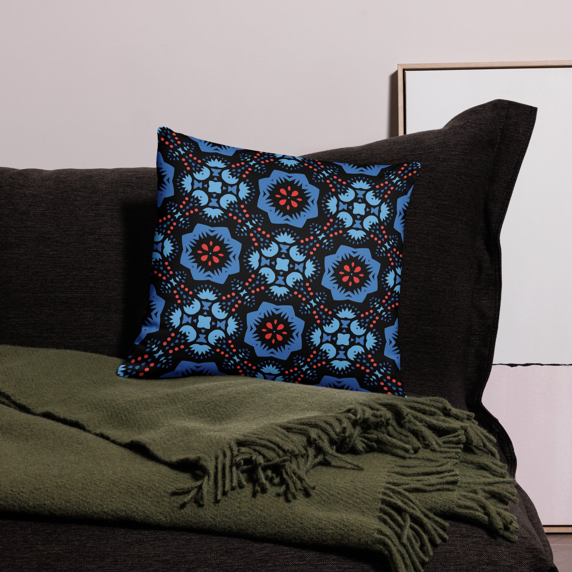 Pillow Case- Floral Geometric