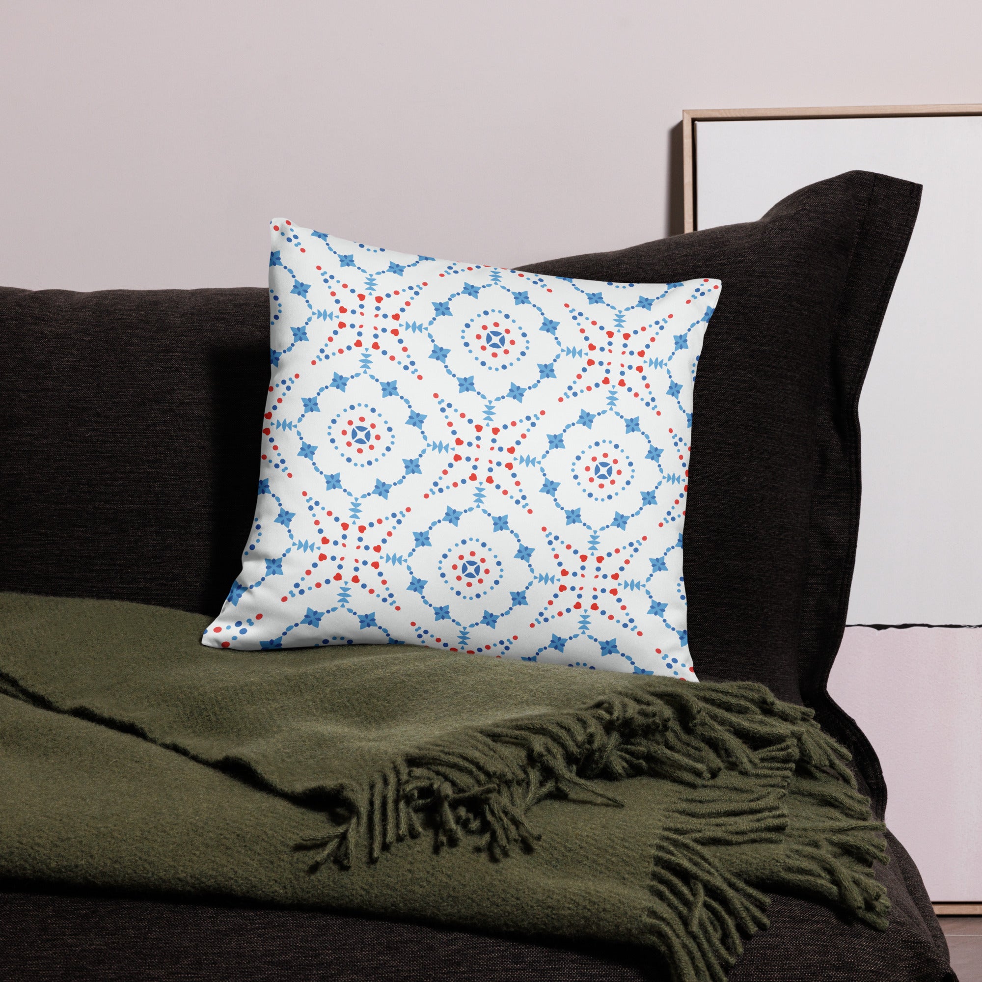 Pillow Case- Floral Geometric