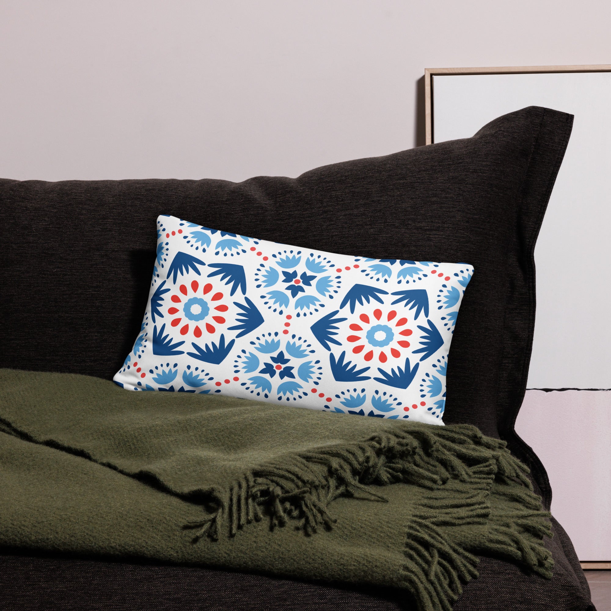 Pillow Case- Floral Geometric