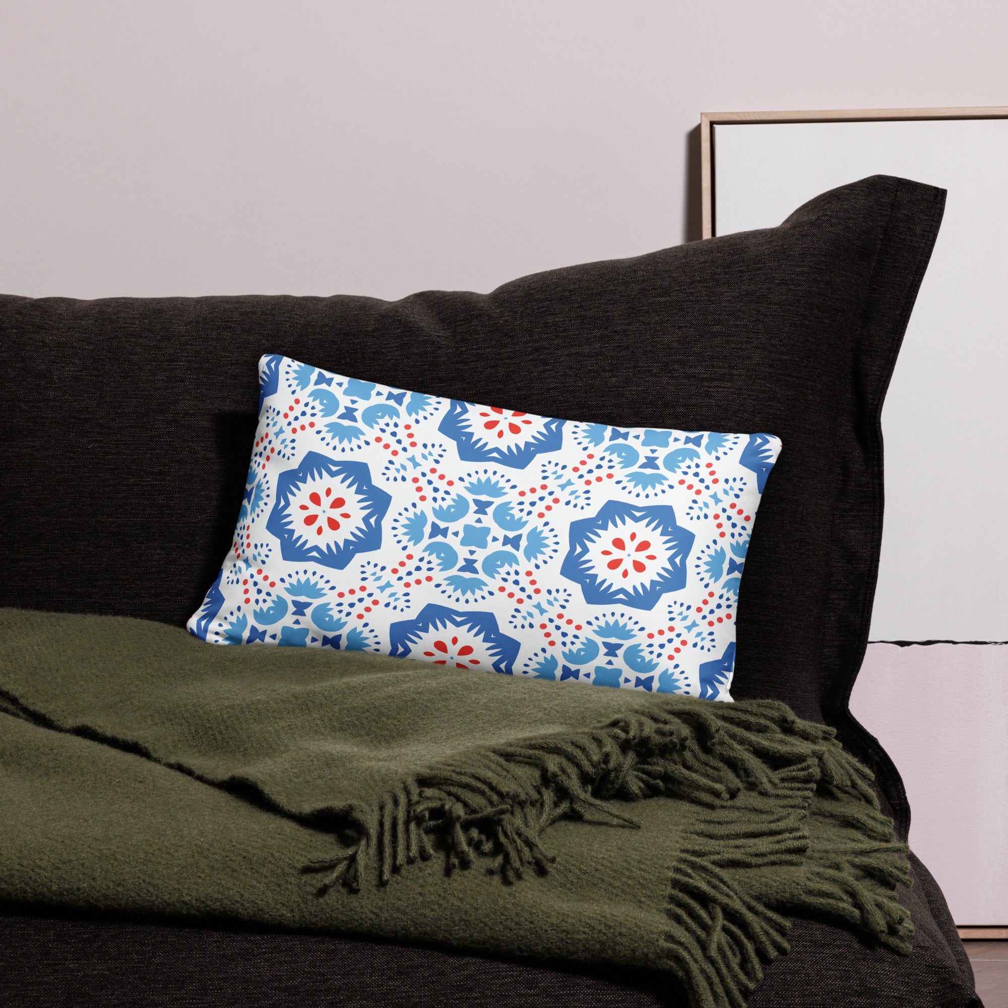 Pillow Case- Floral Geometric