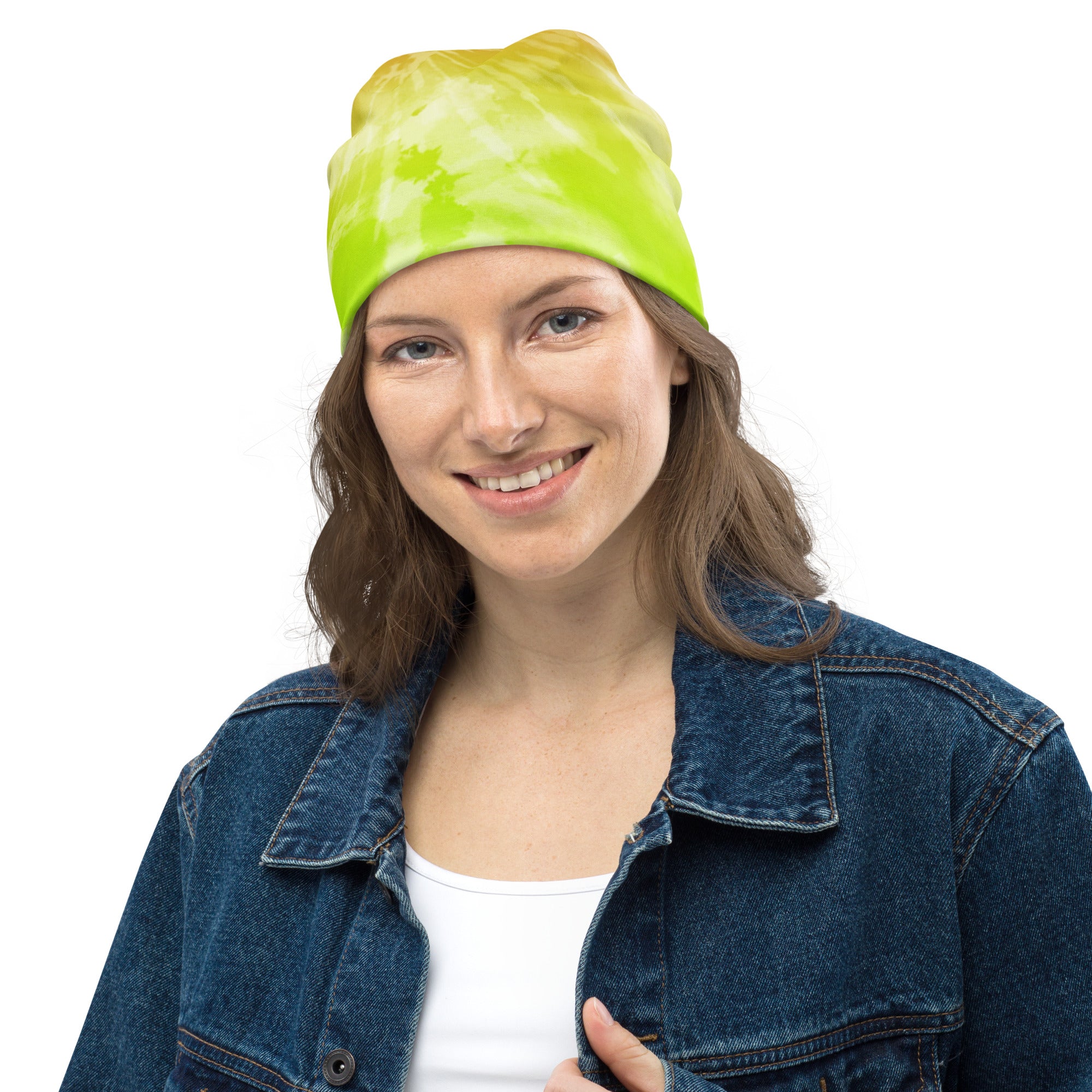 Beanie- Tie Dye Yellow