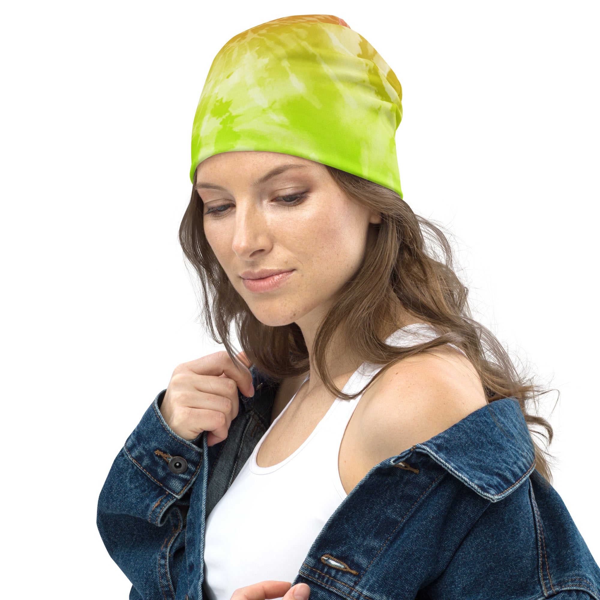 Beanie- Tie Dye Yellow