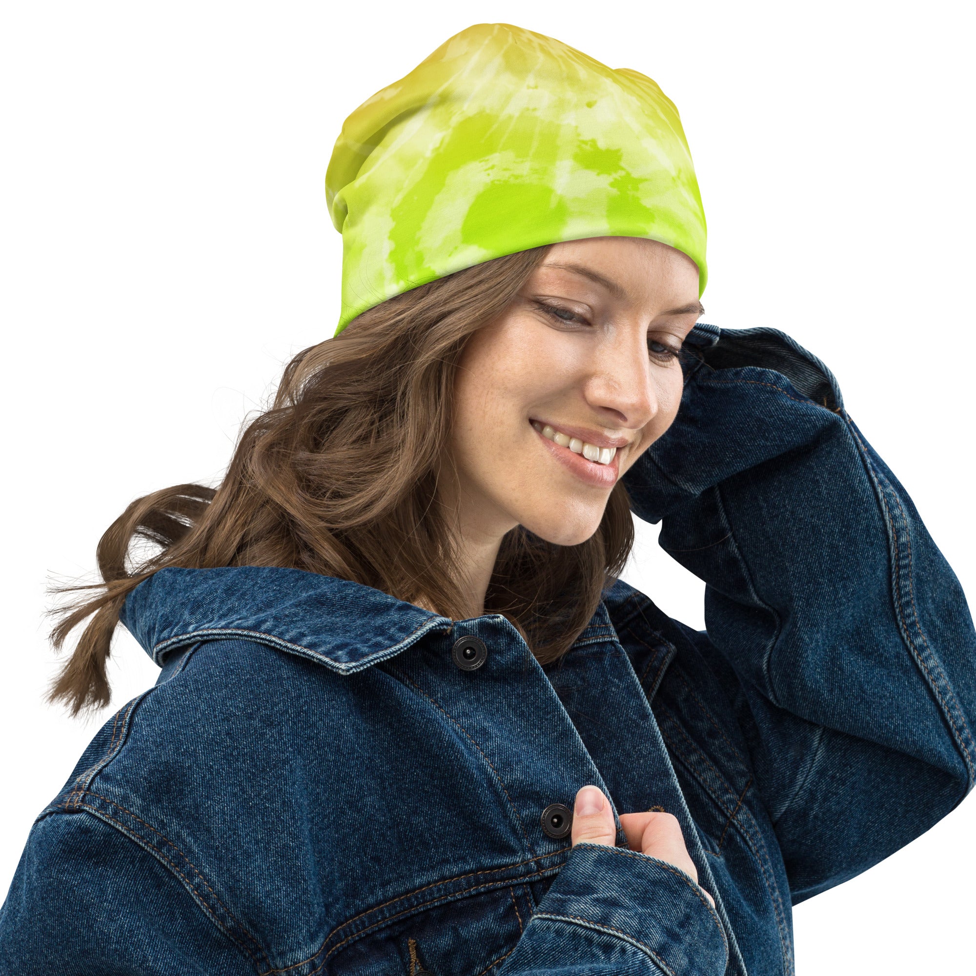 Beanie- Tie Dye Yellow