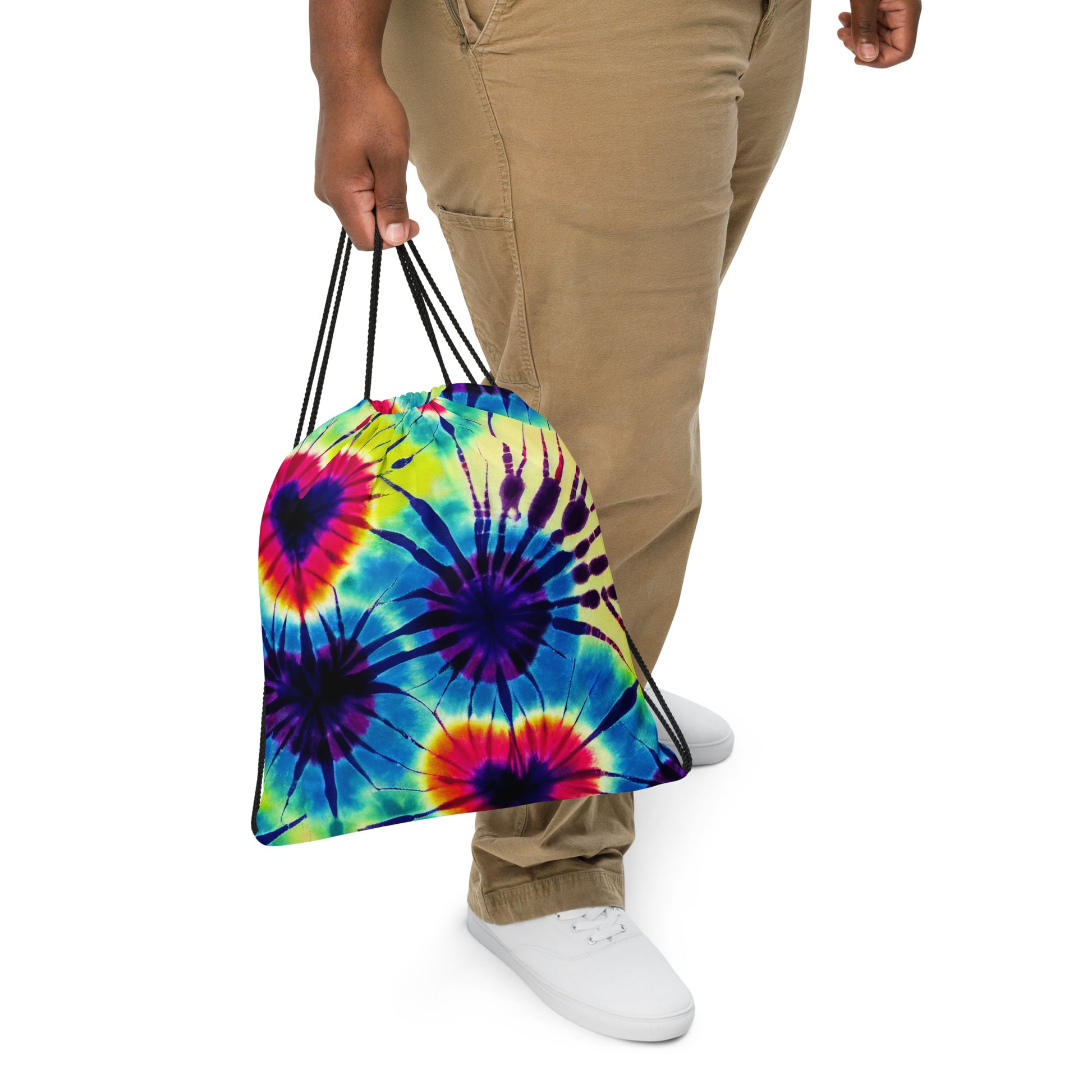 Drawstring bag- Tie Dye Hearts 04