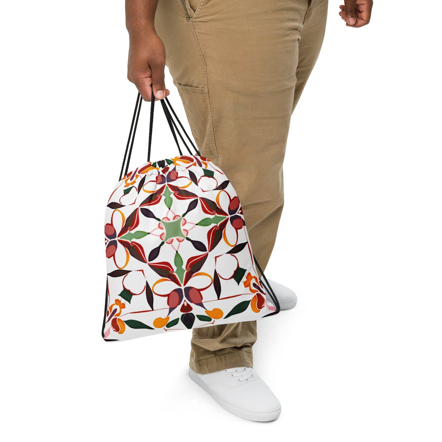 Drawstring bag- Colorful Majolica 05