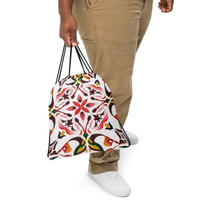 Drawstring bag- Colorful Majolica 06