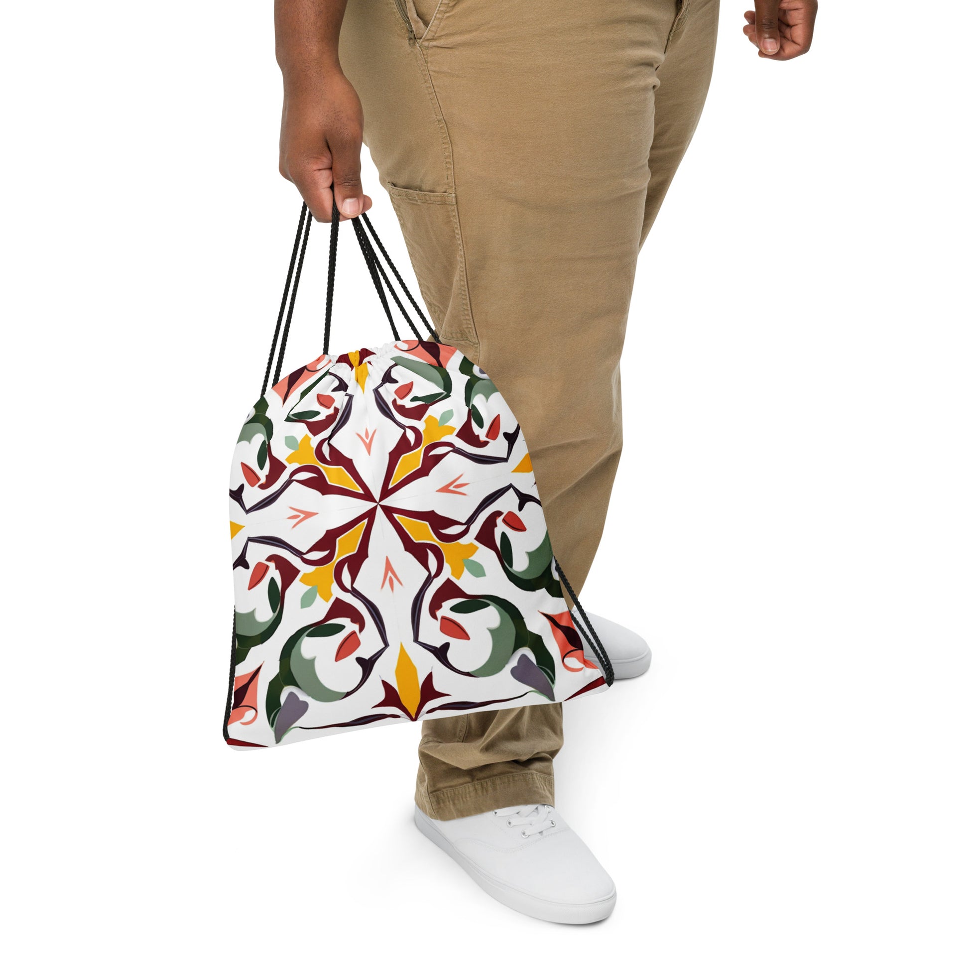 Drawstring bag- Colorful Majolica 07