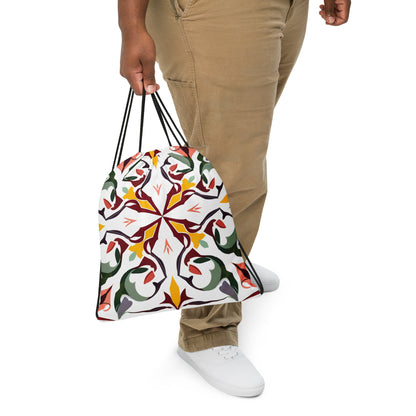 Drawstring bag- Colorful Majolica 07
