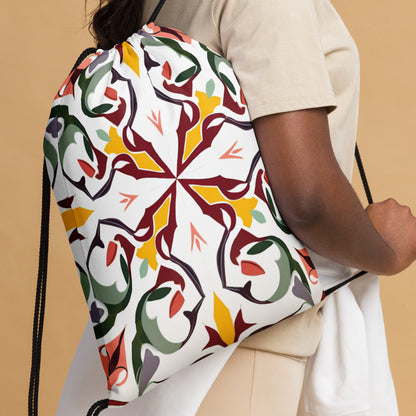 Drawstring bag- Colorful Majolica 06