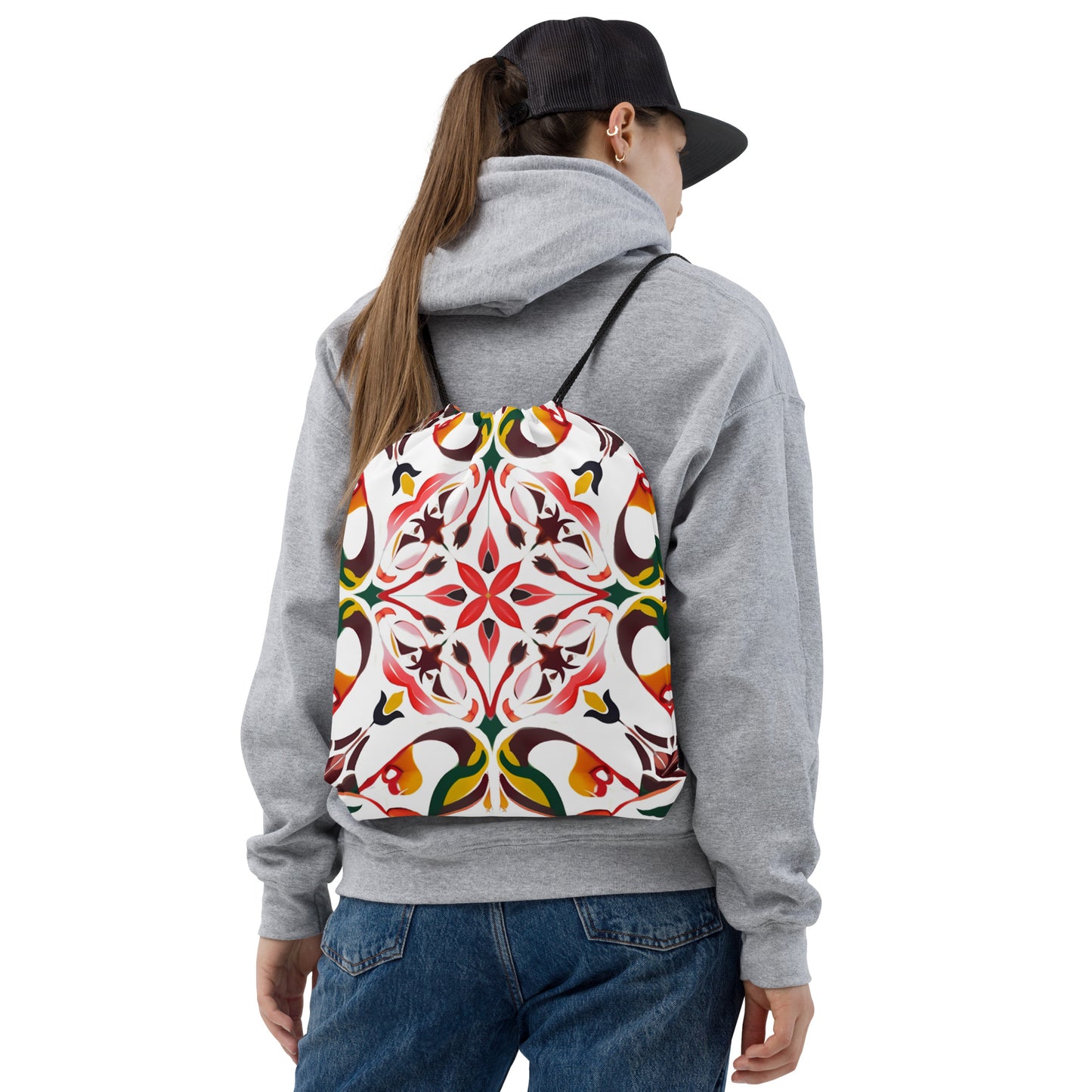 Drawstring bag- Colorful Majolica 04