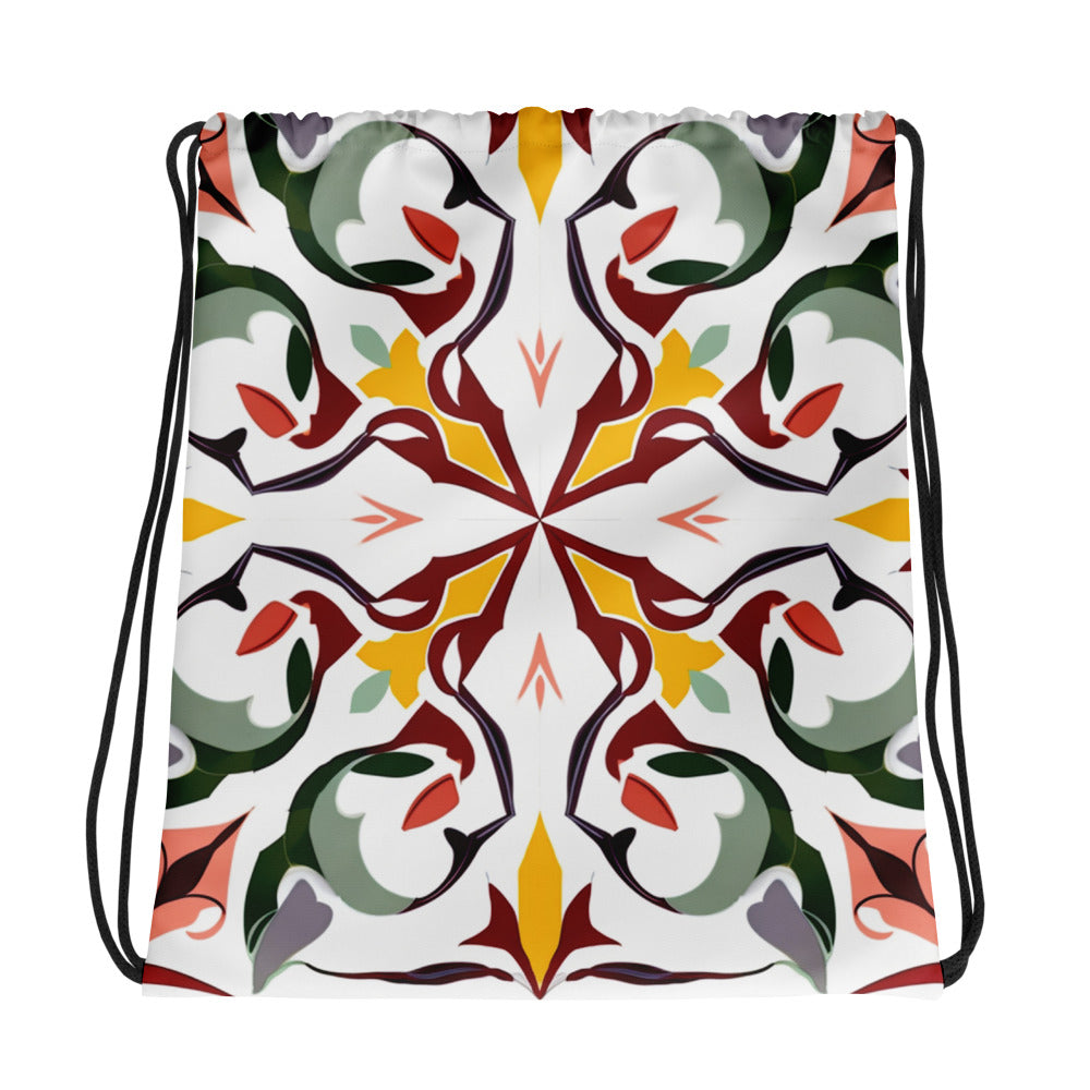 Drawstring bag- Colorful Majolica 04