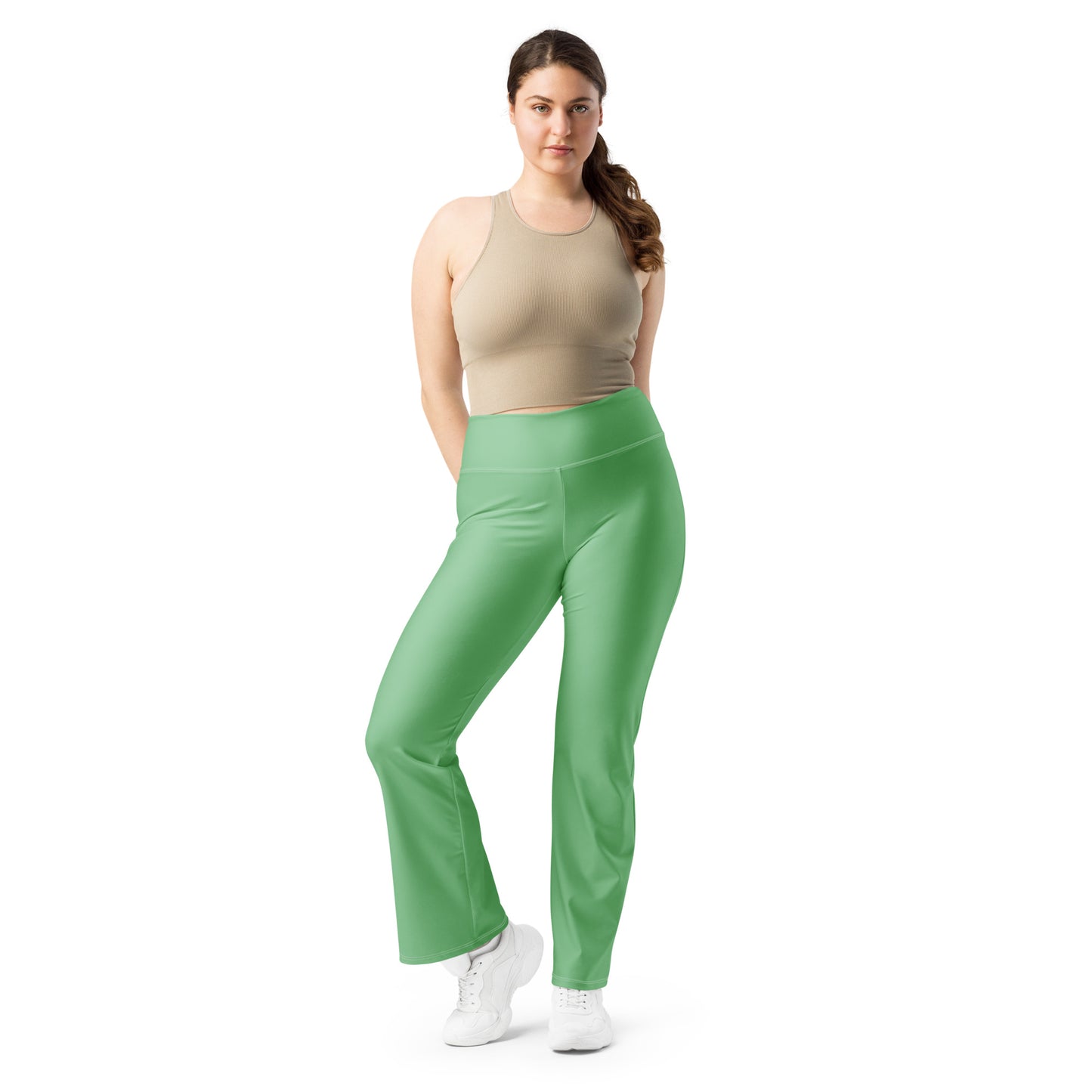 Flare leggings- Bay Leaf
