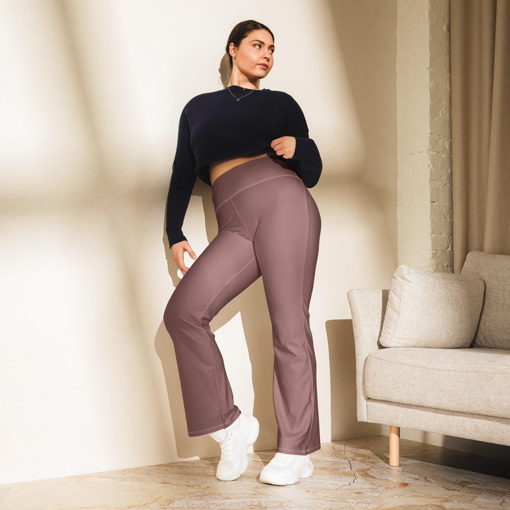 Flare leggings- Light Wood