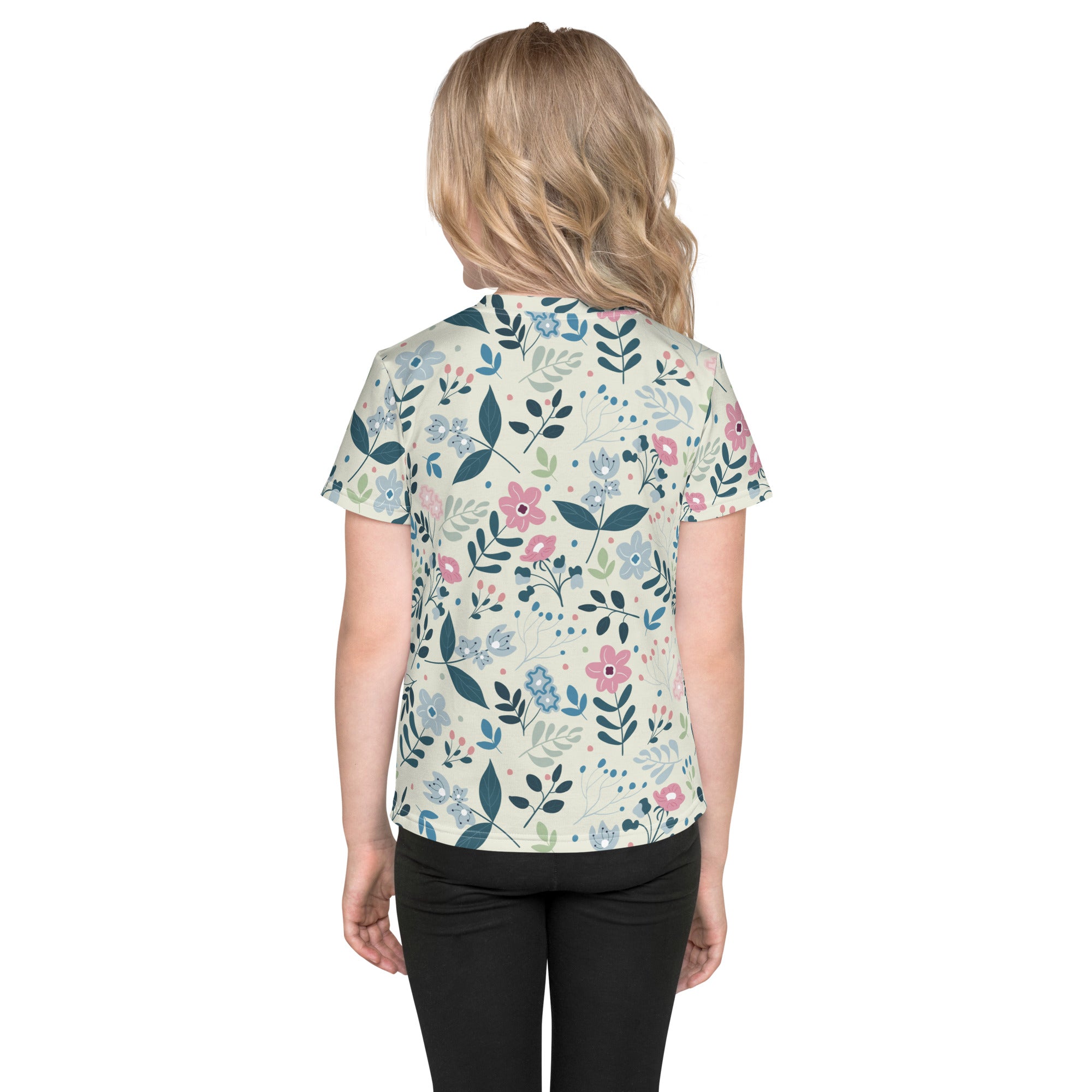 Kids crew neck t-shirt-My Secret Flower Garden IV