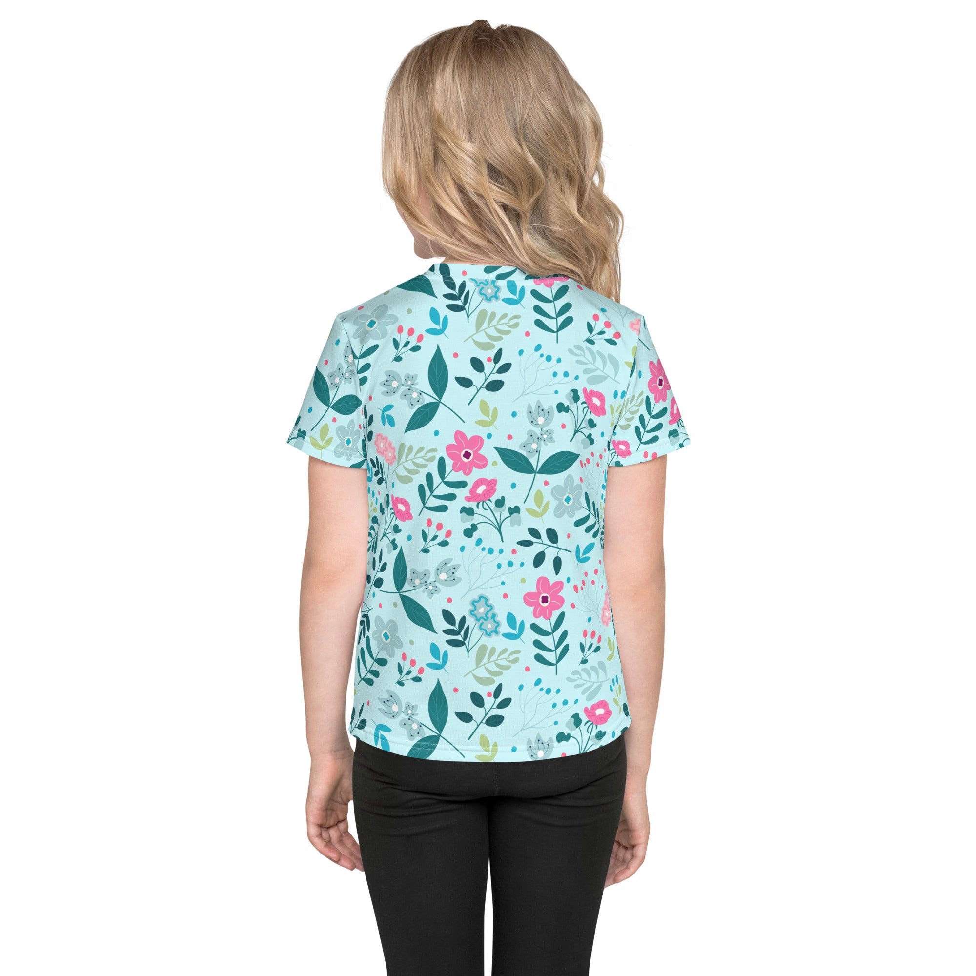 Kids crew neck t-shirt-My Secret Flower Garden III