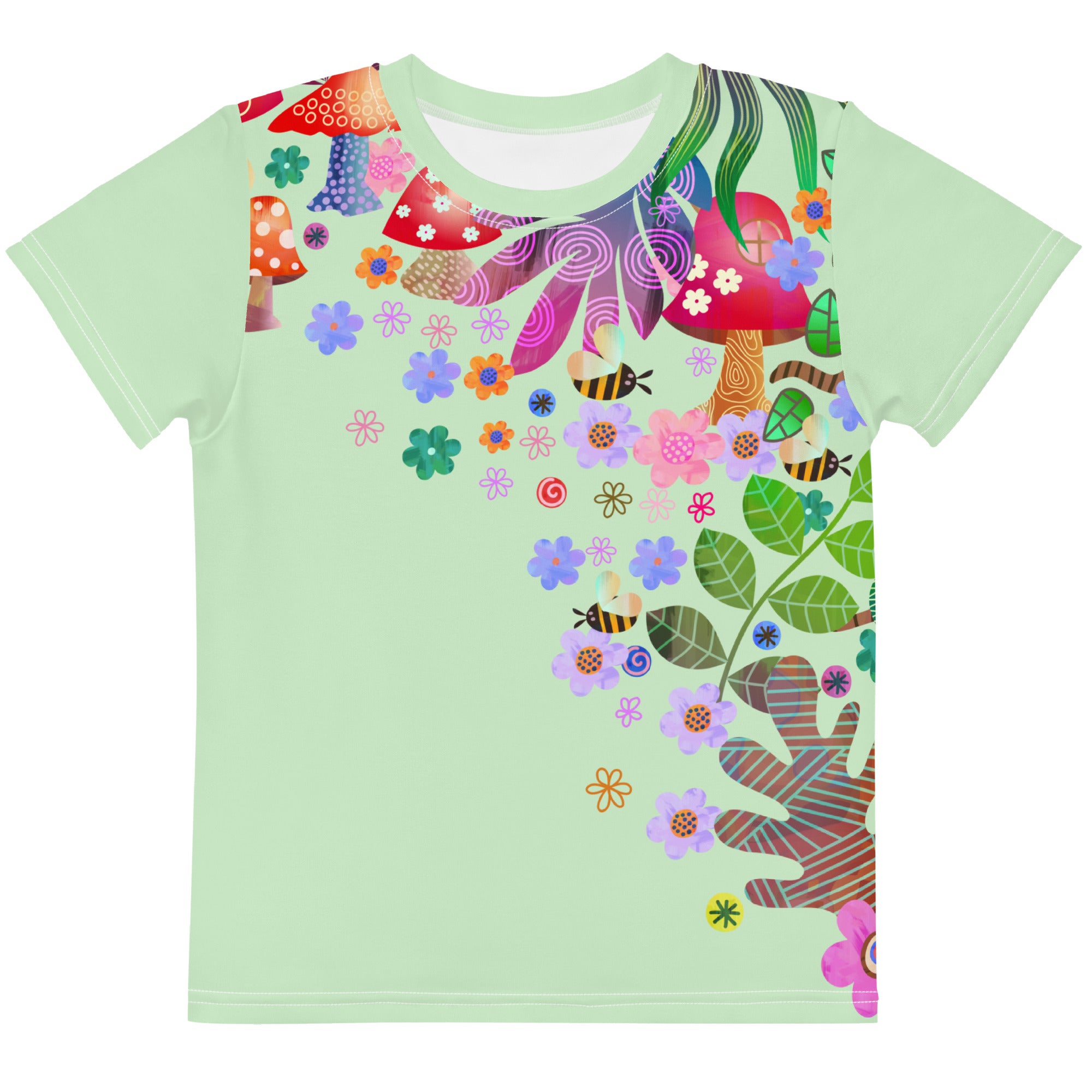 Kids crew neck t-shirt-Encharted Forest III