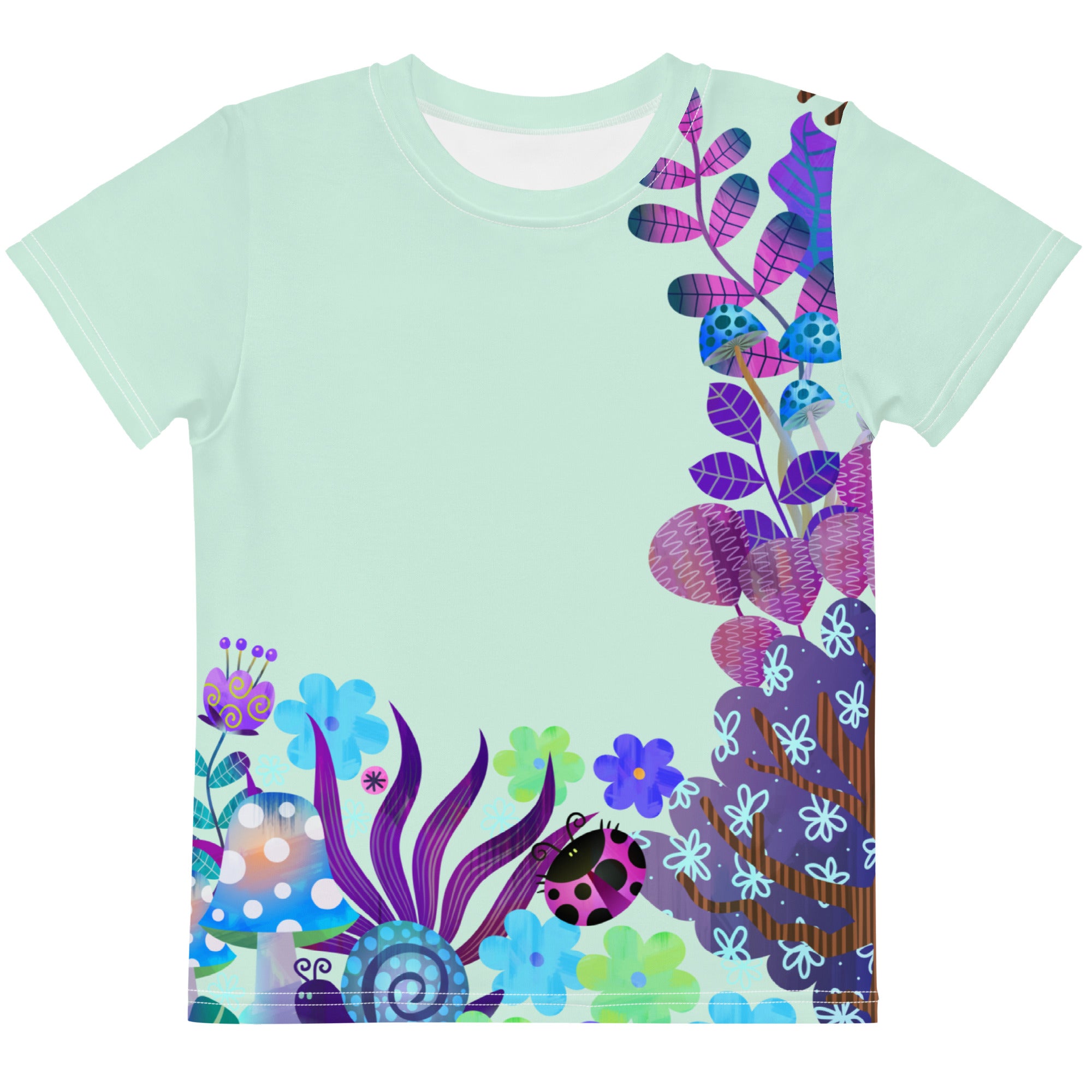 Kids crew neck t-shirt-Encharted Forest II