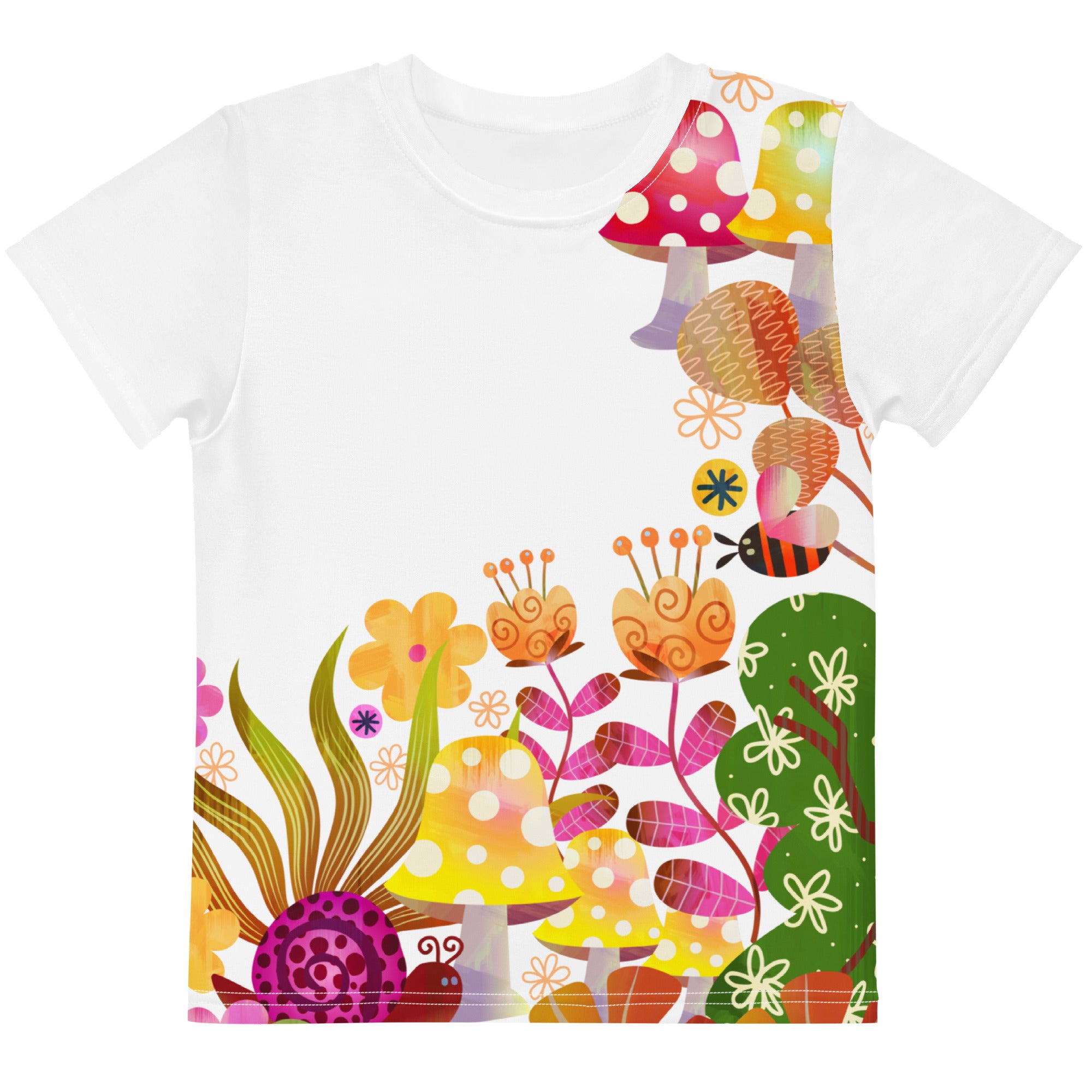 Kids crew neck t-shirt-Encharted Forest I