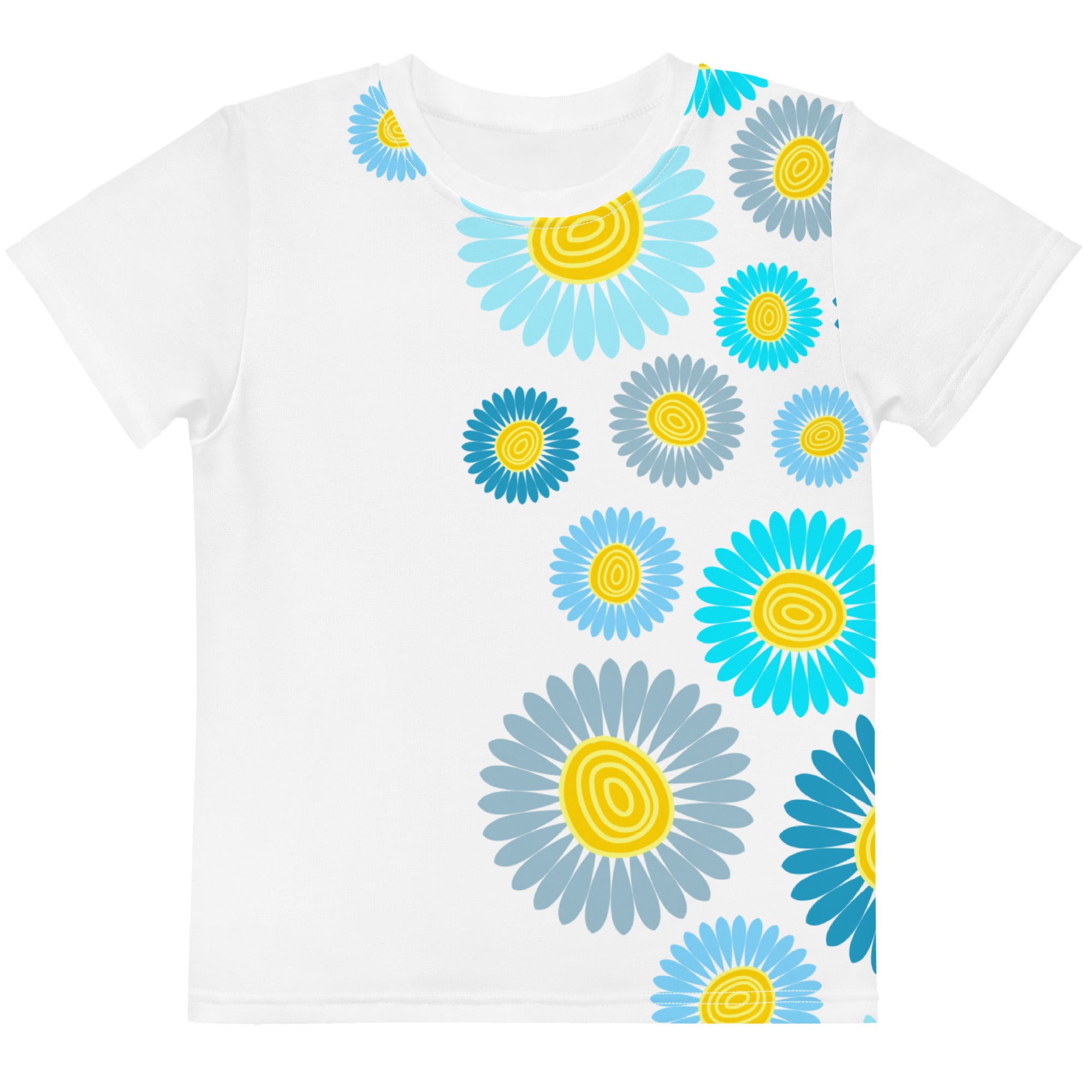 Kids crew neck t-shirt-Daisy Flower Garden I