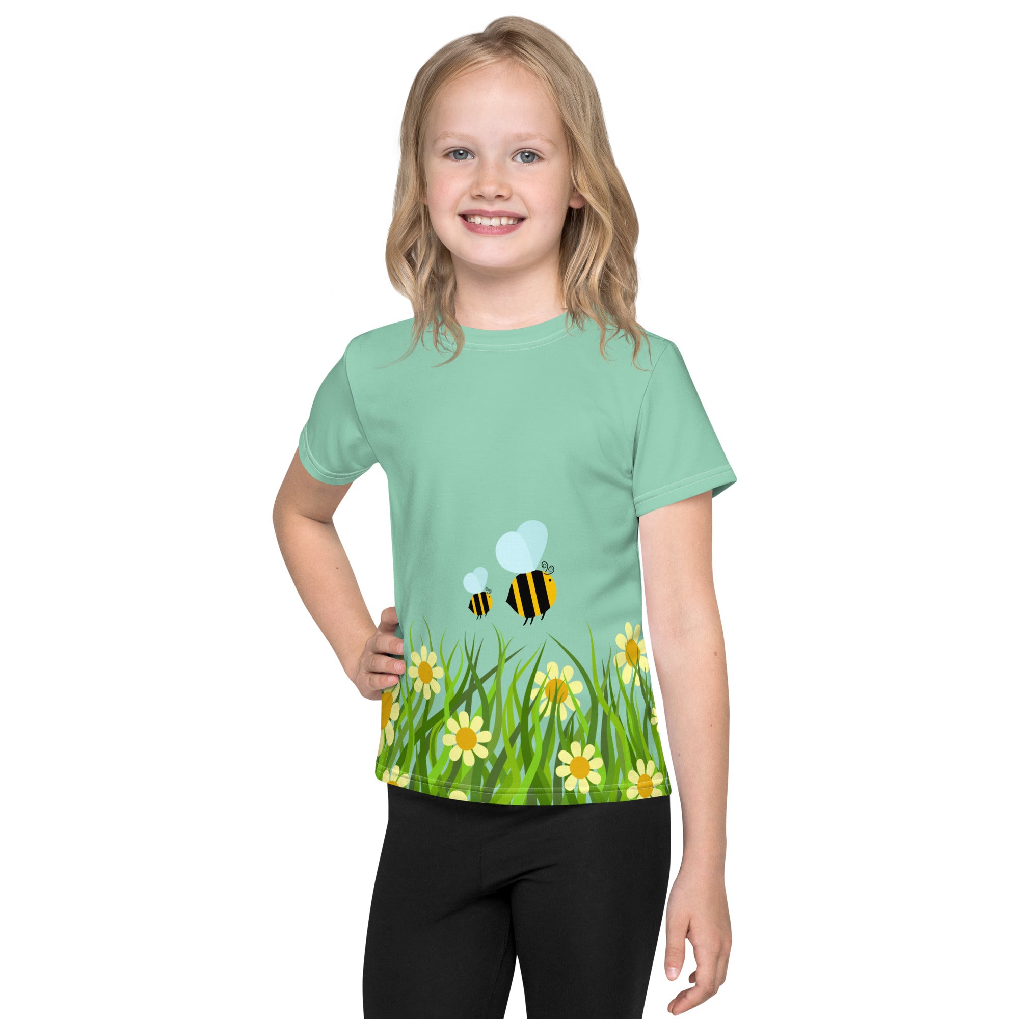 Kids crew neck t-shirt-Flower Garden I