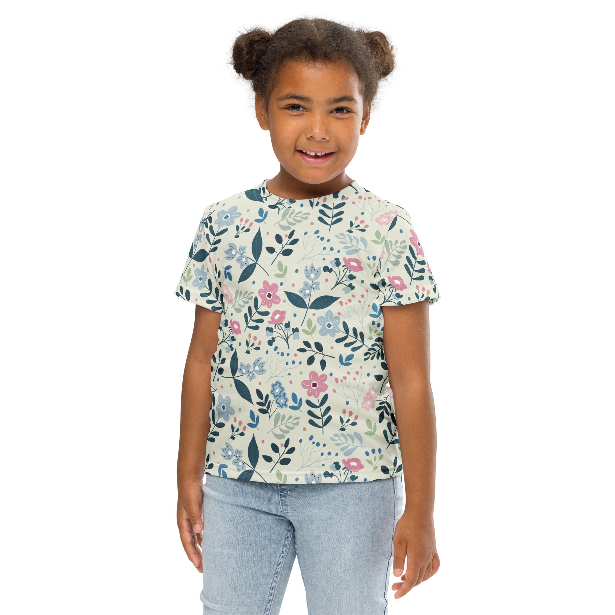 Kids crew neck t-shirt-My Secret Flower Garden IV