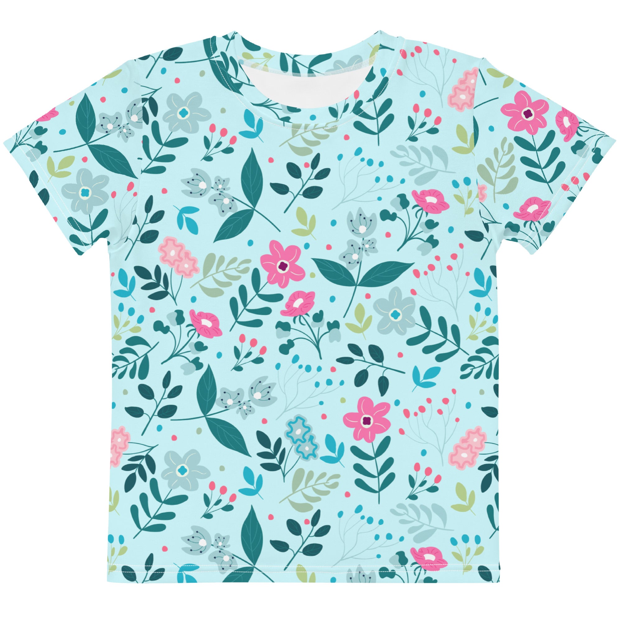 Kids crew neck t-shirt-My Secret Flower Garden III