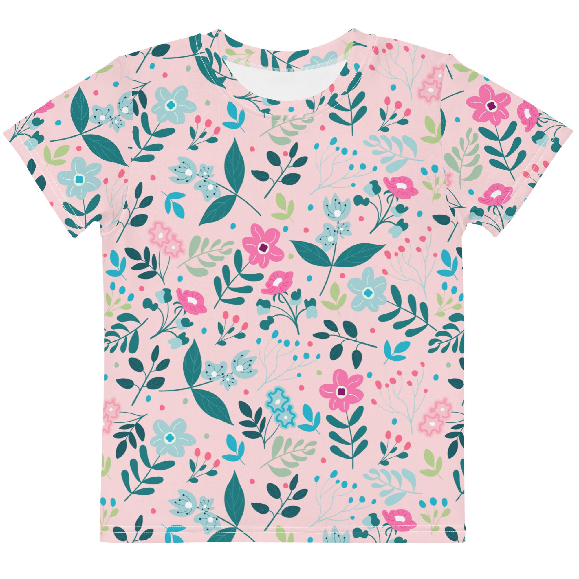 Kids crew neck t-shirt-My Secret Flower Garden II