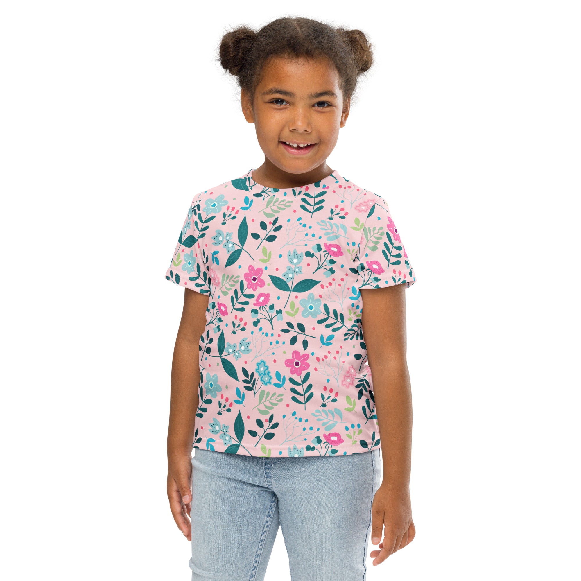 Kids crew neck t-shirt-My Secret Flower Garden II